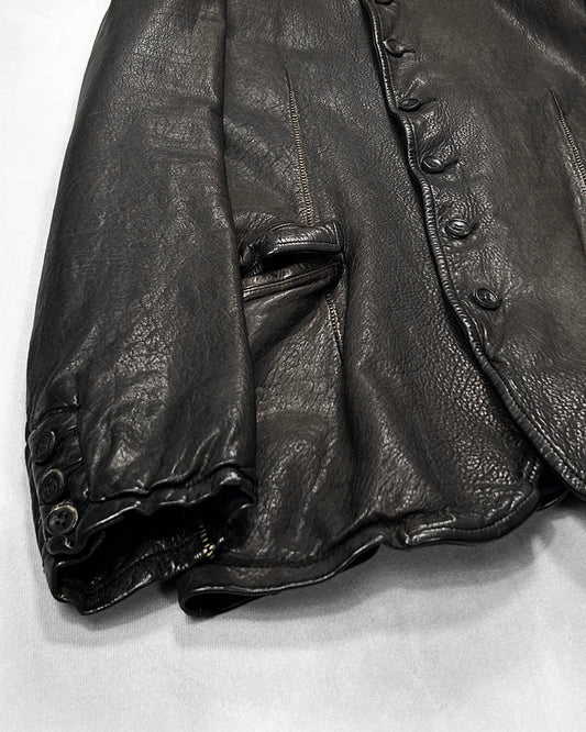 Isamu Katayama Backlash Garment-Dyed Leather Jacket Size M