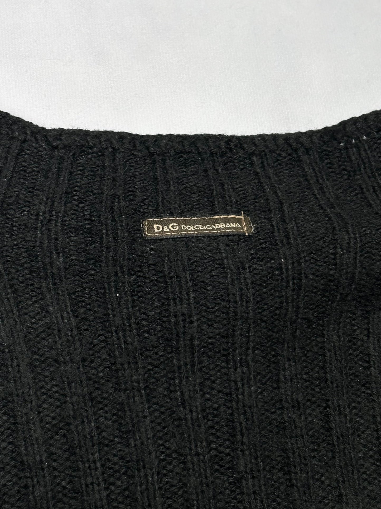 Dolce & Gabbana tight cropped black Knit F/W2011 Size S