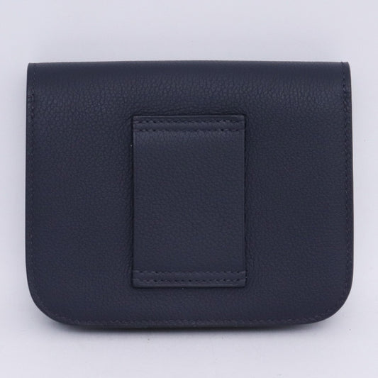HERMES Constance Slim Bag Navy Silver Hardware Size F