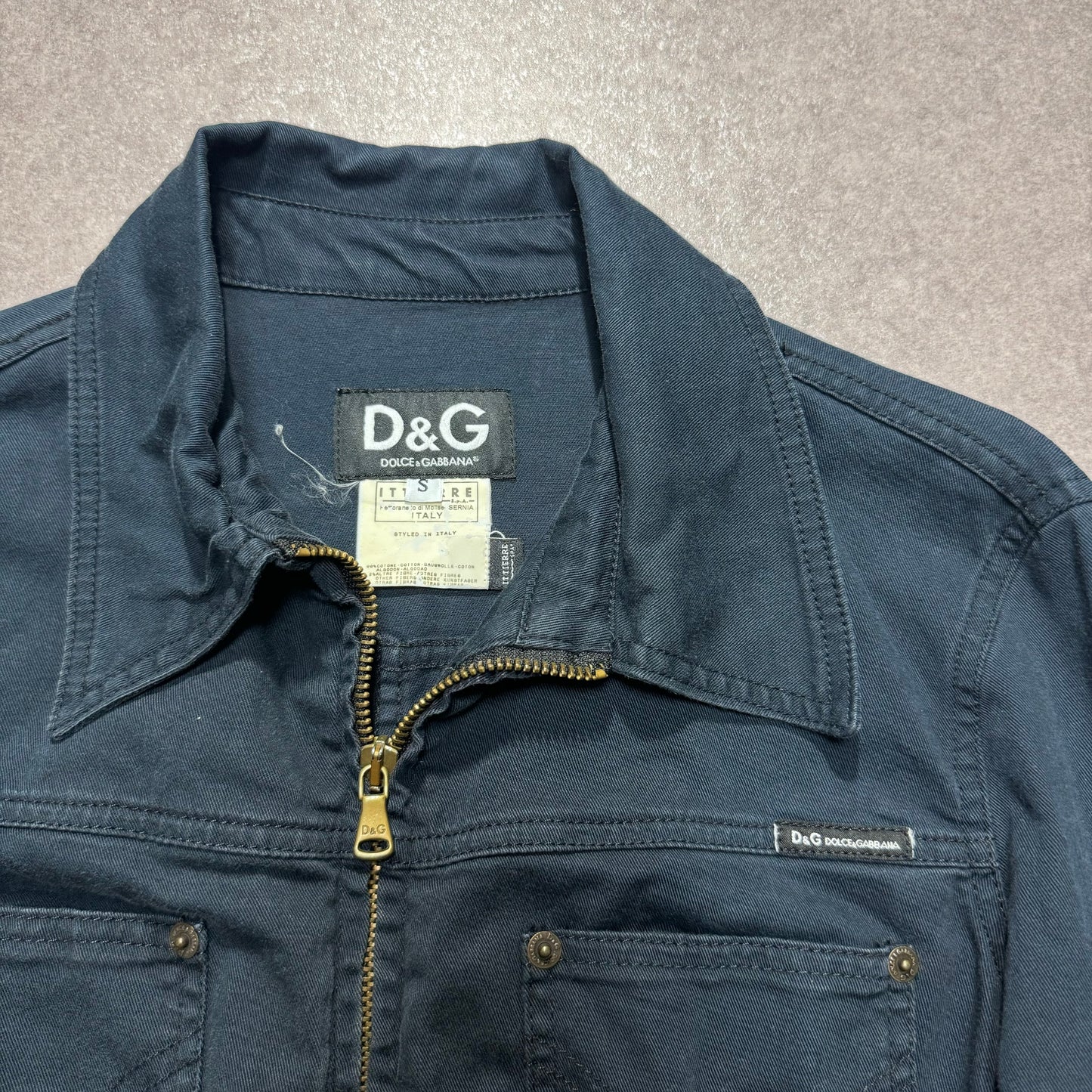 Dolce & Gabbana Blue Long Sleeve Shirt Size XS