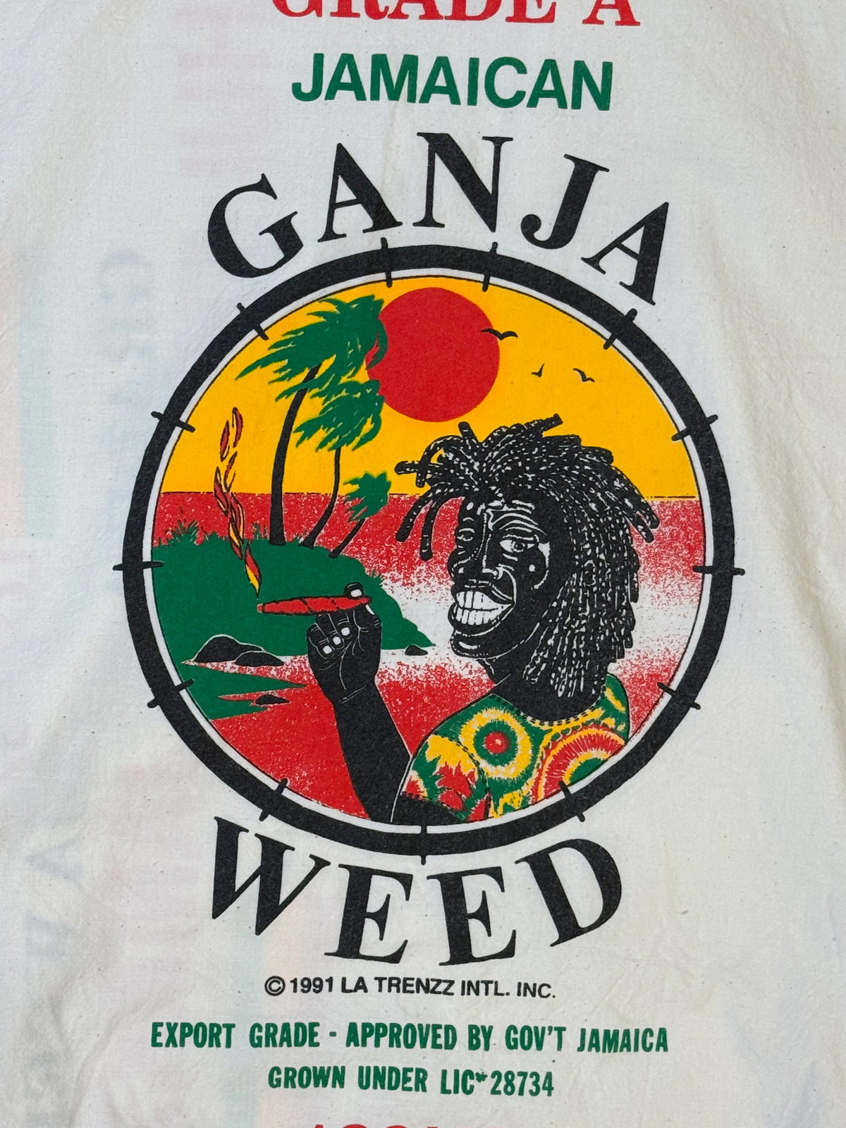LA TRENZZ 00s Cotton Rasta Anorak White Size XL