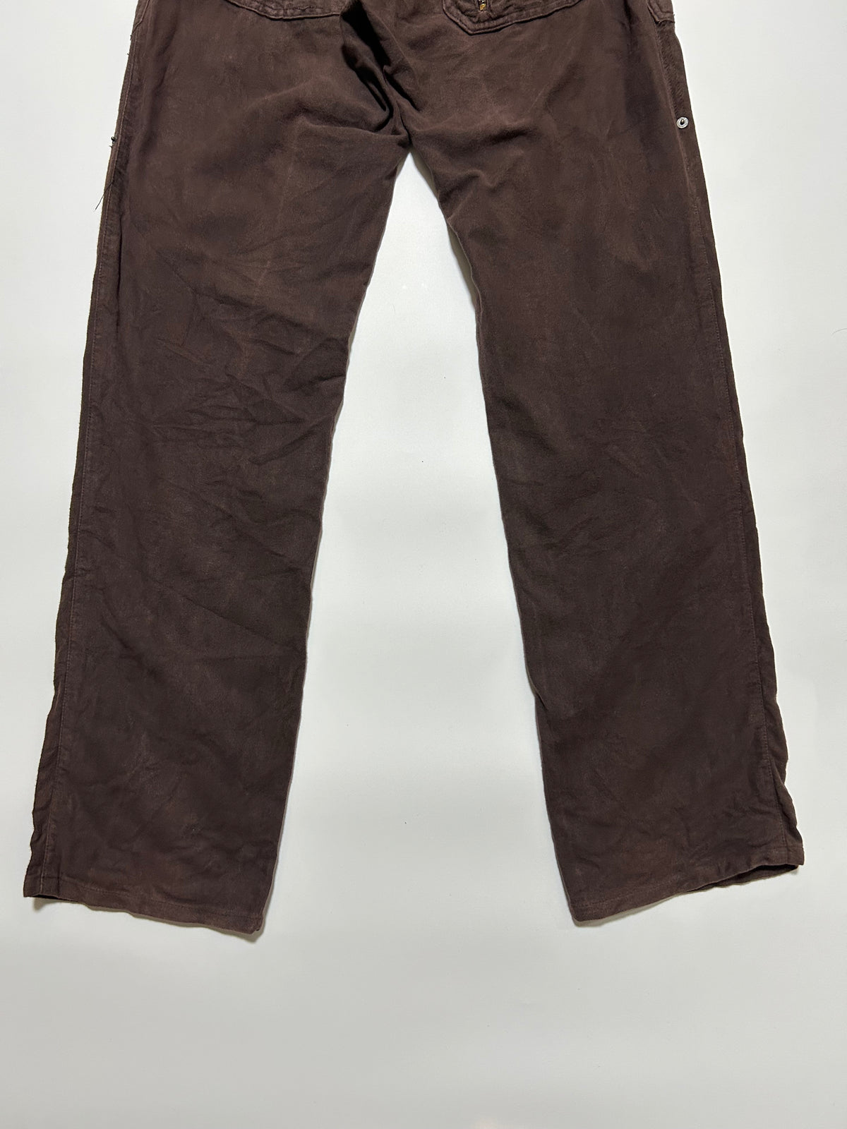 Dolce & Gabbana D&G 2000s Bordeaux Moleskin Cargo Trousers