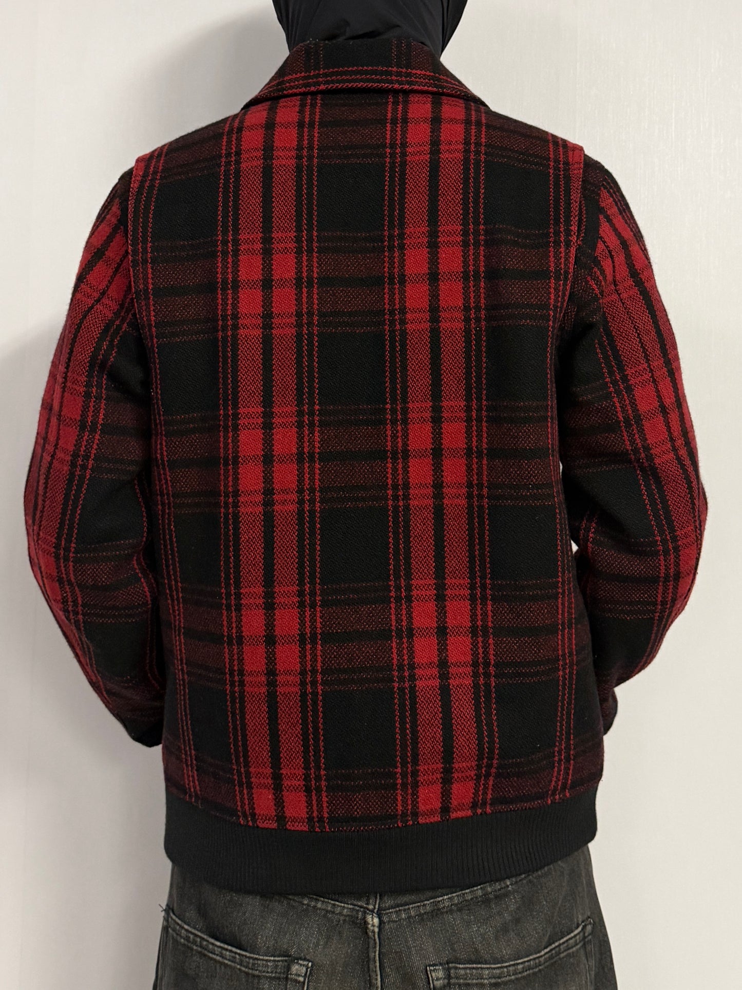 Sophnet. Multi Wool Blend Check Jacket Size S