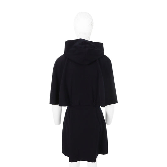 Yohji Yamamoto 80s Wool Midi Dress Black Size S