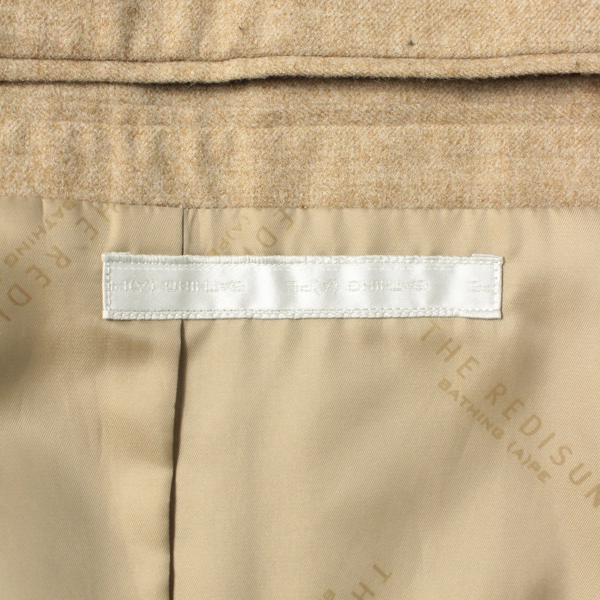 A BATHING APE x NUMBER (N)INE x BAPE 2000 FW Wool Blend Coat Beige Size 2