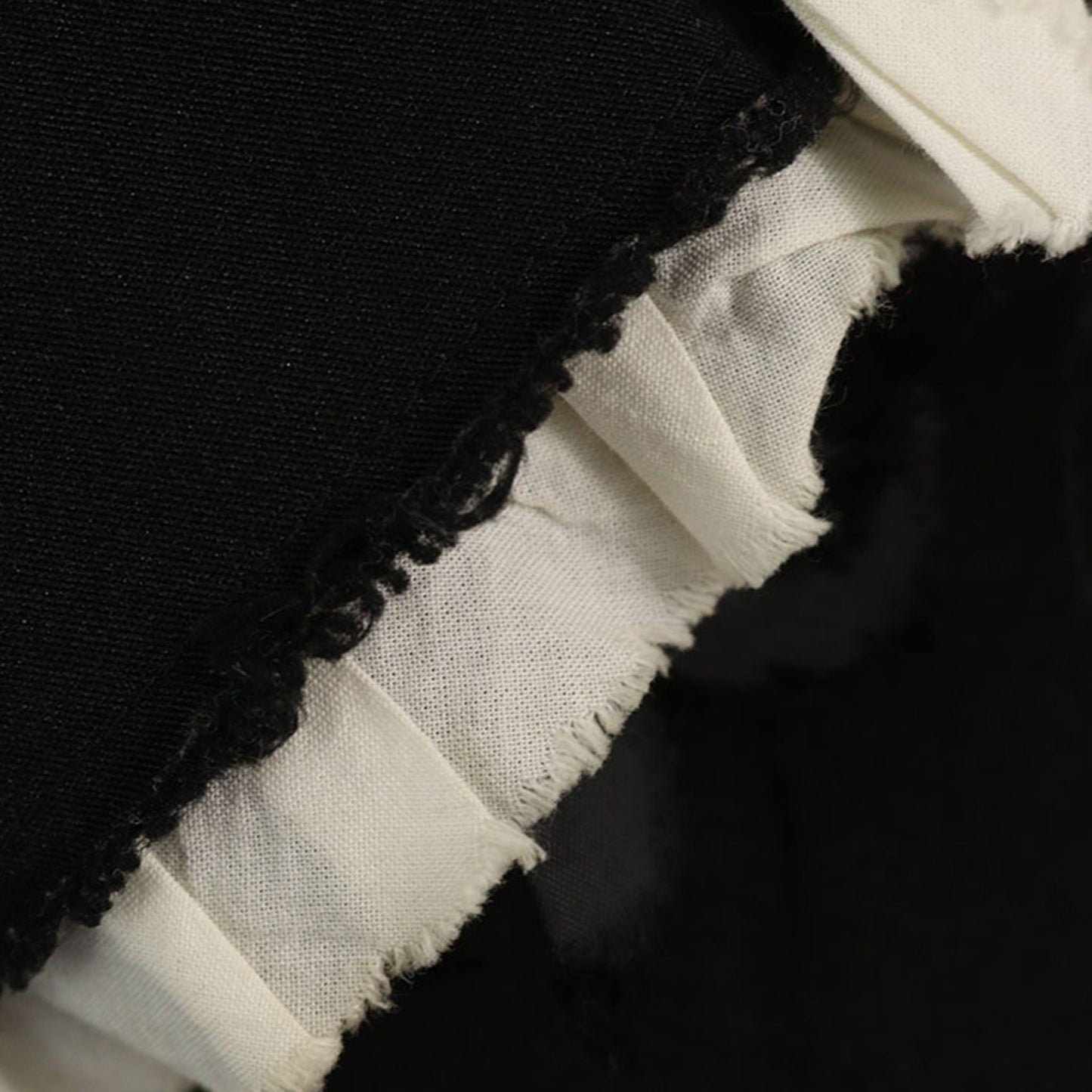 COMME des GARCONS 2018 FW Polyester Coat Black White Size XS