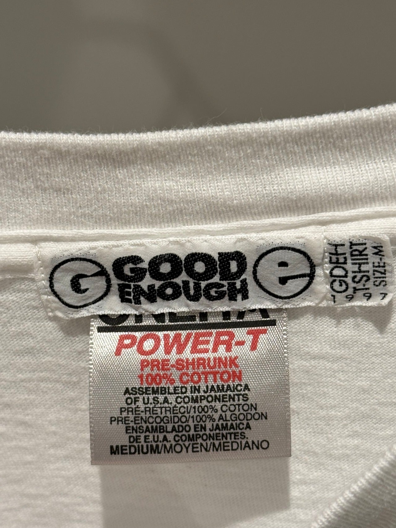 Vintage GOODENOUGH Tops - Good Enough 90’s Graphic Tee White Size M - Authentic Archive
