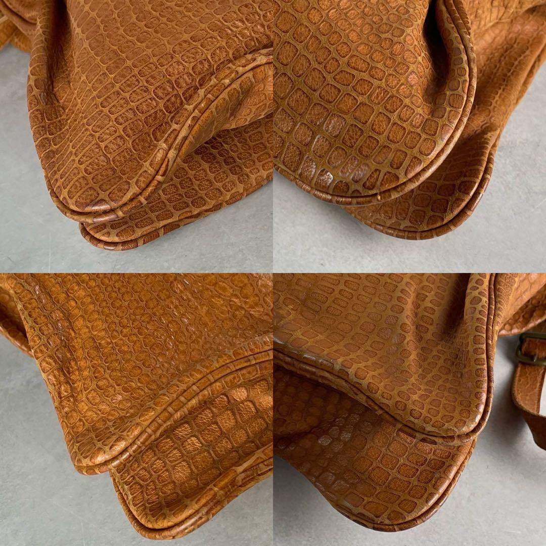 Vintage Maison MIHARA YASUHIRO Accessory - Miharayasuhiro Crocodile Leather Shoulder Bag Brown - Authentic Archive