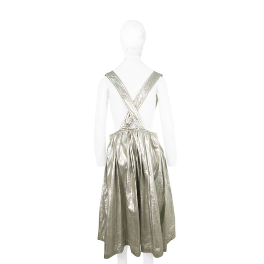 COMME des GARCONS 2017 A/W Silver Leather Skirt Size XS