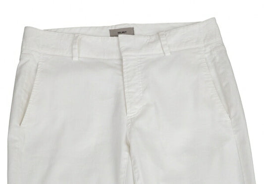 HELMUT LANG Hem Zip Stretch Pants White