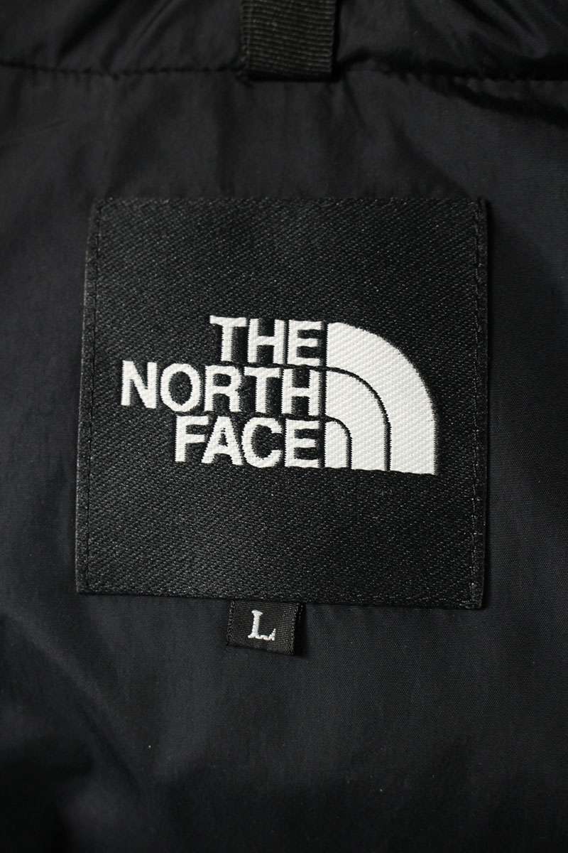 The North Face Logo Down Jacket Green x Black Size L