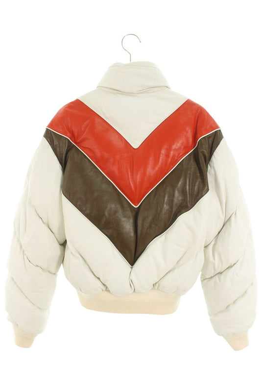 BOTTEGA VENETA Bicolor Leather Down Jacket Multi Size S