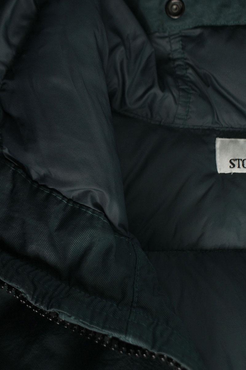 Stone Island Logo Patch Down Jacket Green Size L