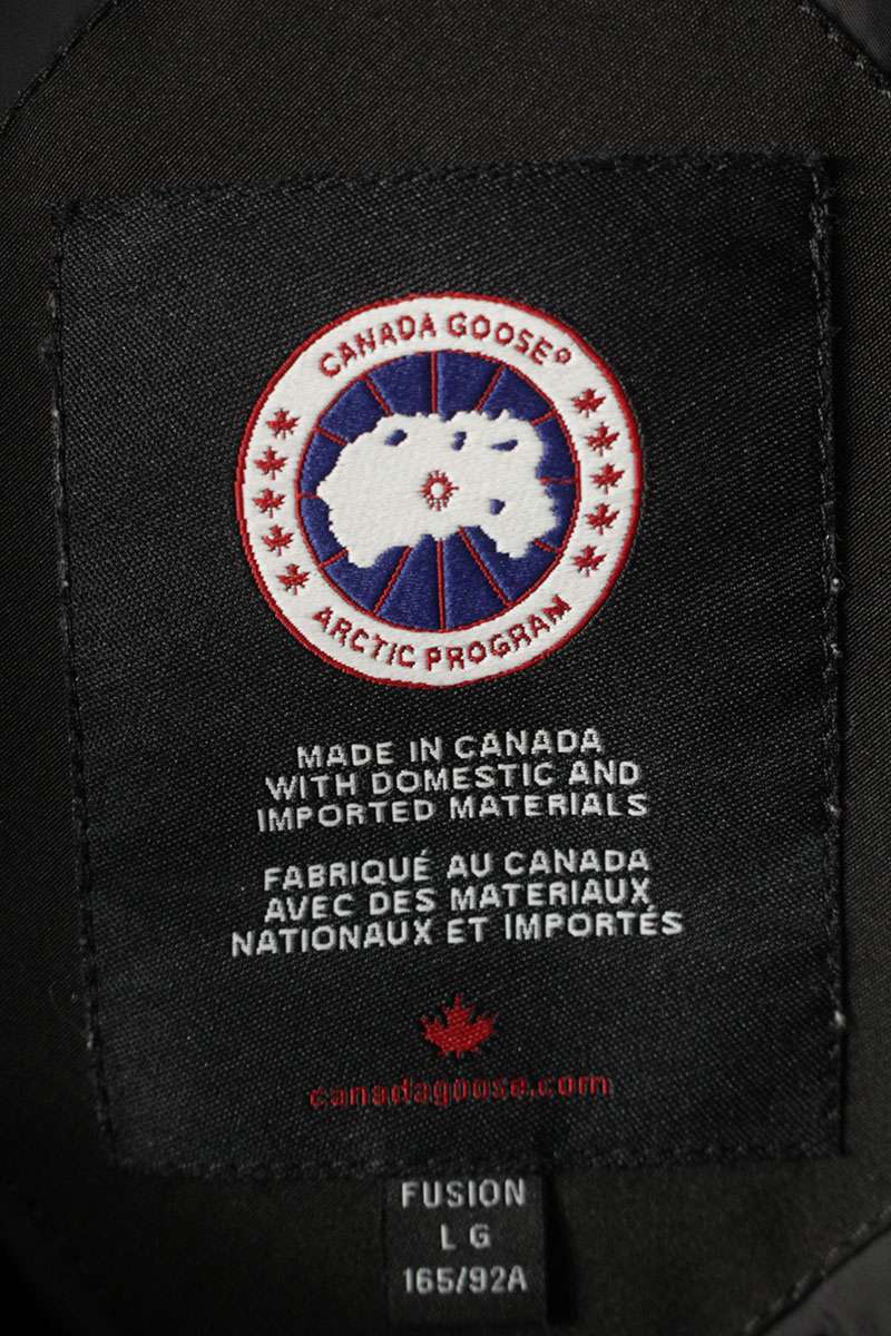 Canada Goose Fur Down Jacket Black Size L