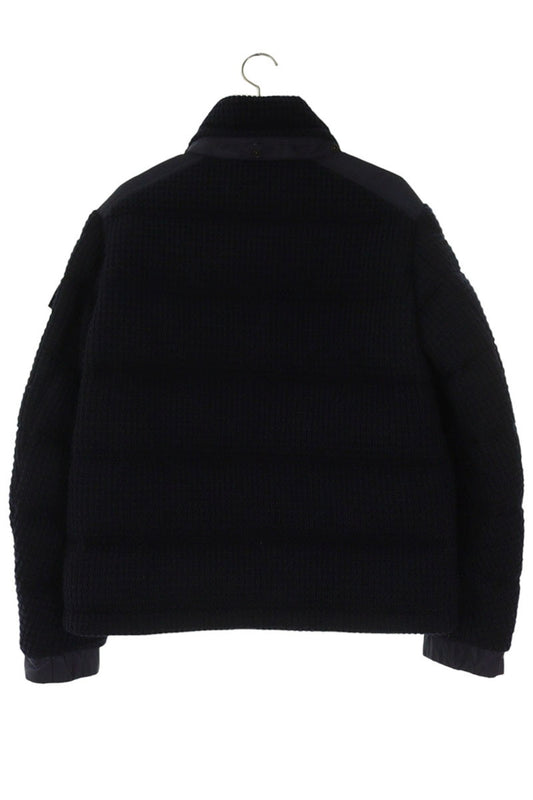 MONCLER Lagdei Knit Panel Down Jacket Navy Size M