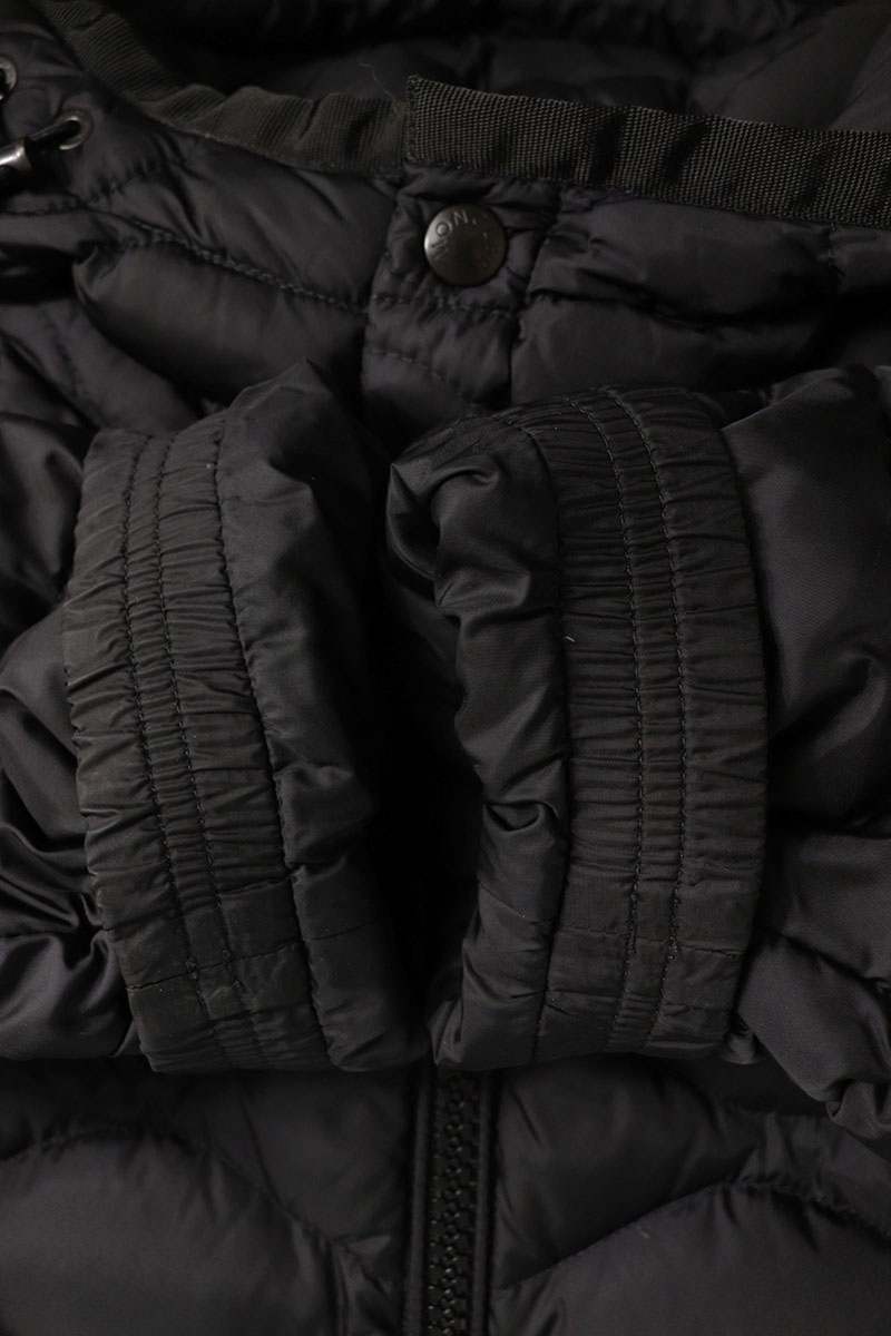 MONCLER MORANDIERES Nylon Down Jacket Black Size M