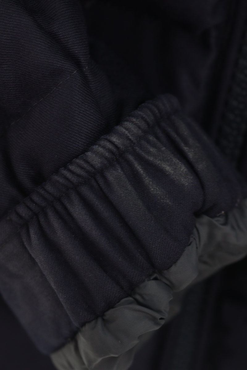MONCLER Wool Zip-Up Down Jacket w/ Detachable Hood Size S