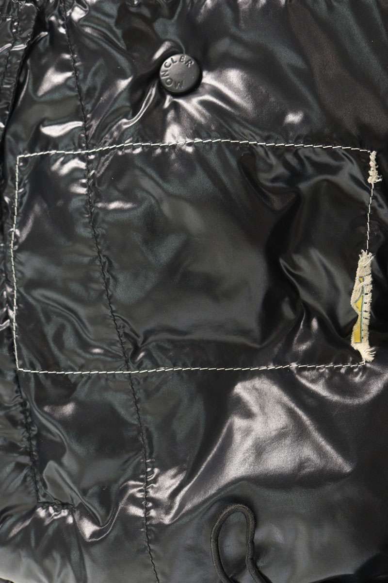 MONCLER Logo Patch Down Jacket Black Size 0