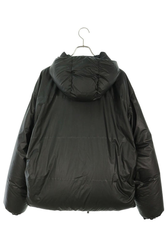 PRADA SGB574 Linea Rossa Nylon Zip-Up Down Coat Black Size L
