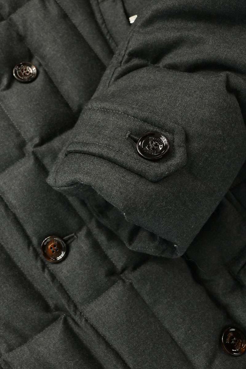MooRER Cashmere Blend Wool Down Jacket Gray Size 48
