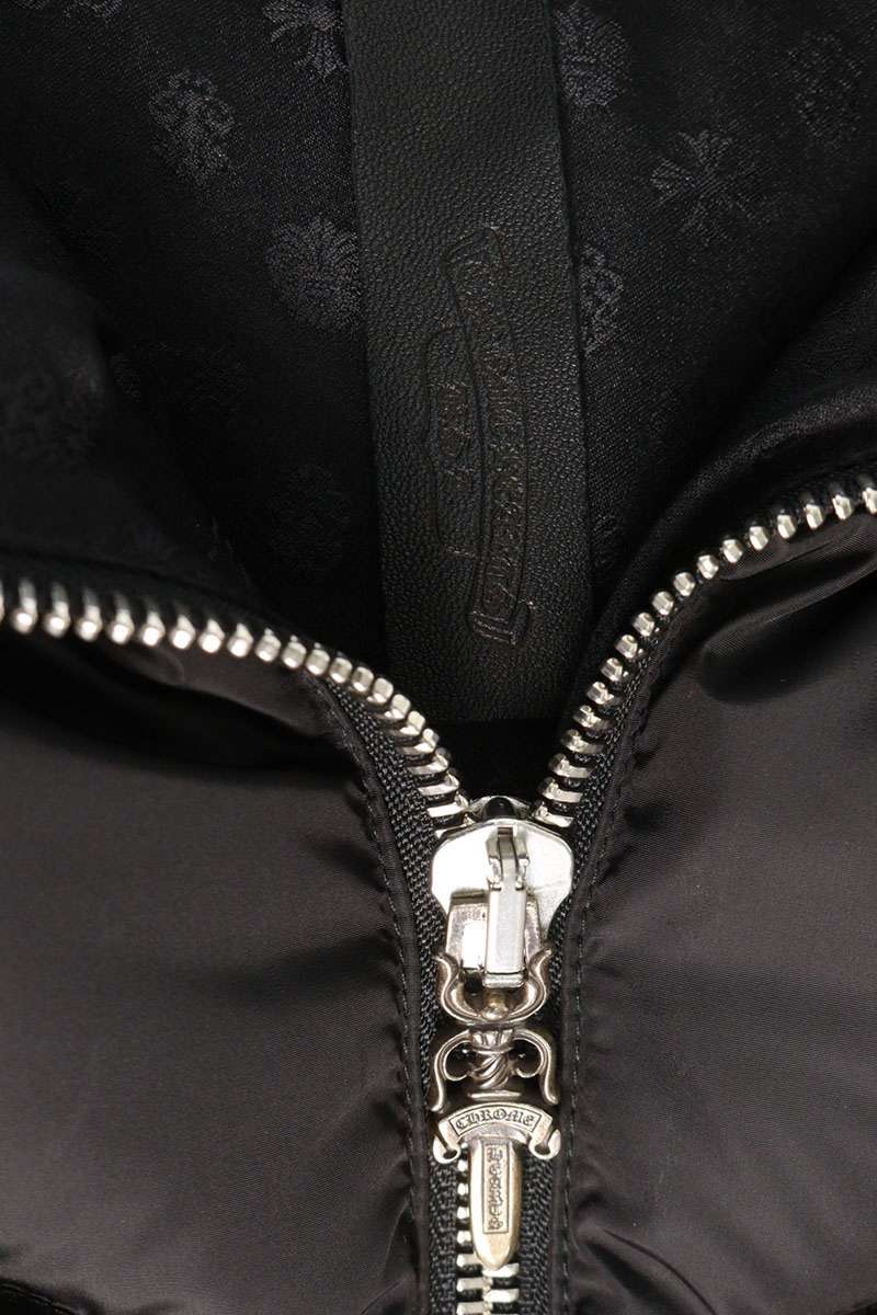 Chrome Hearts Dagger Half-Zip Nylon Down Jacket Size M
