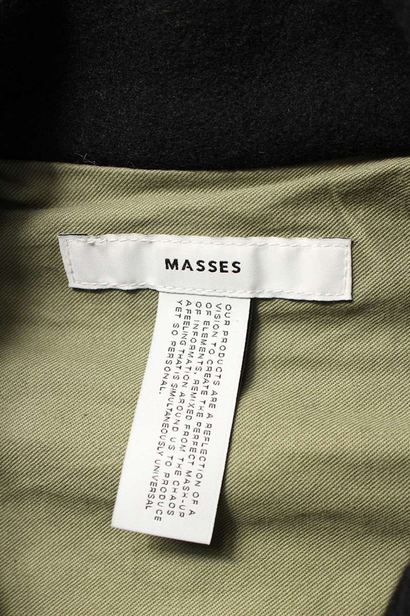 MASSES Wool P-Coat Black Size M