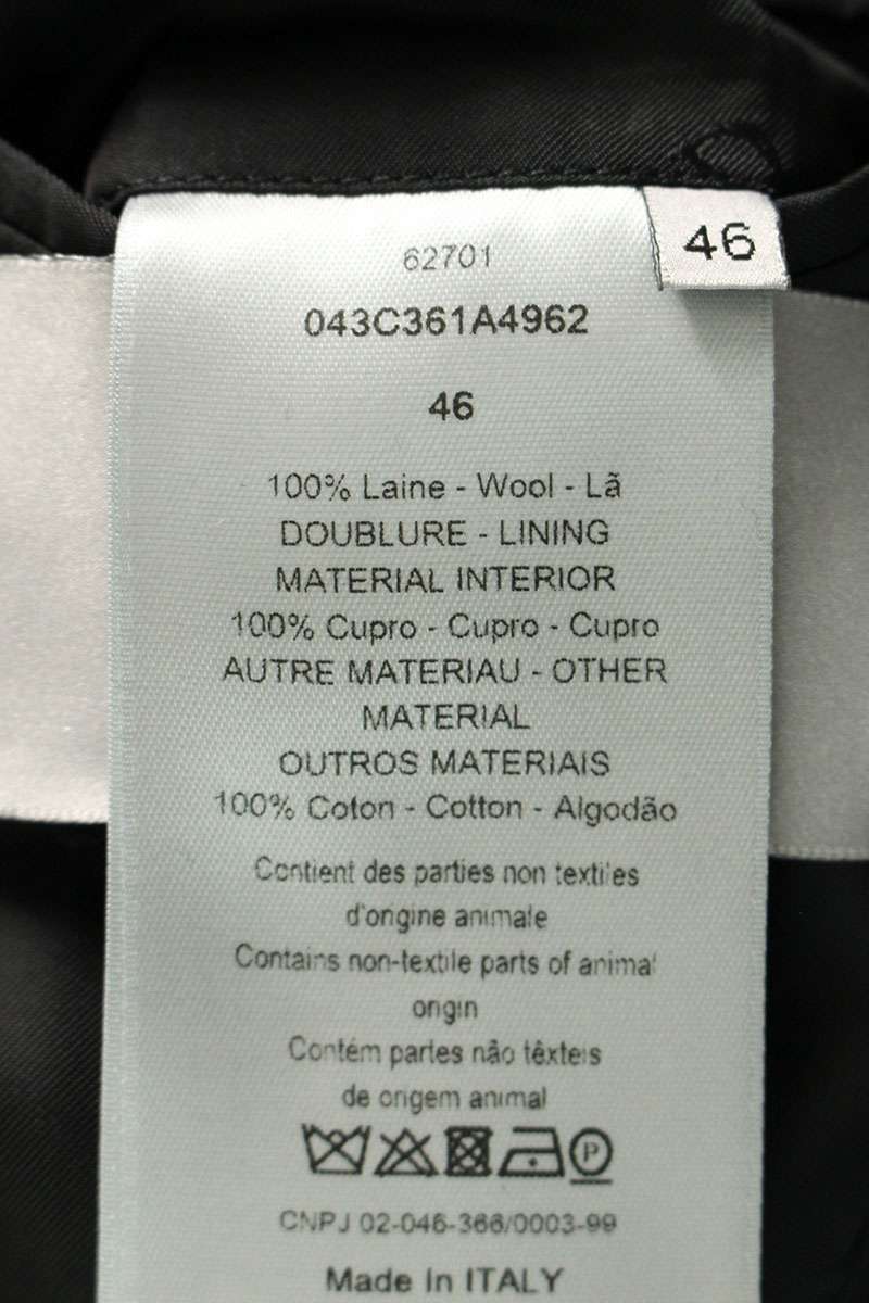 Dior Chester Coat Black x Blue Size 46
