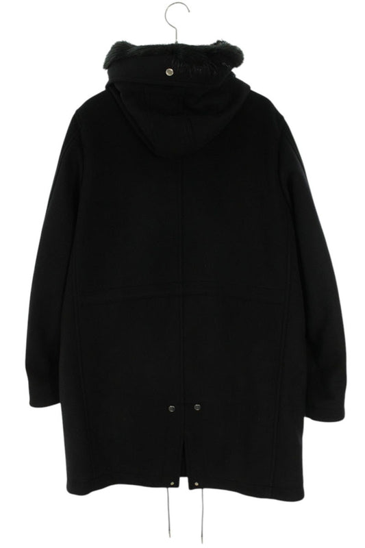 DIOR Cashmere Blend Fur Coat Black Size XS