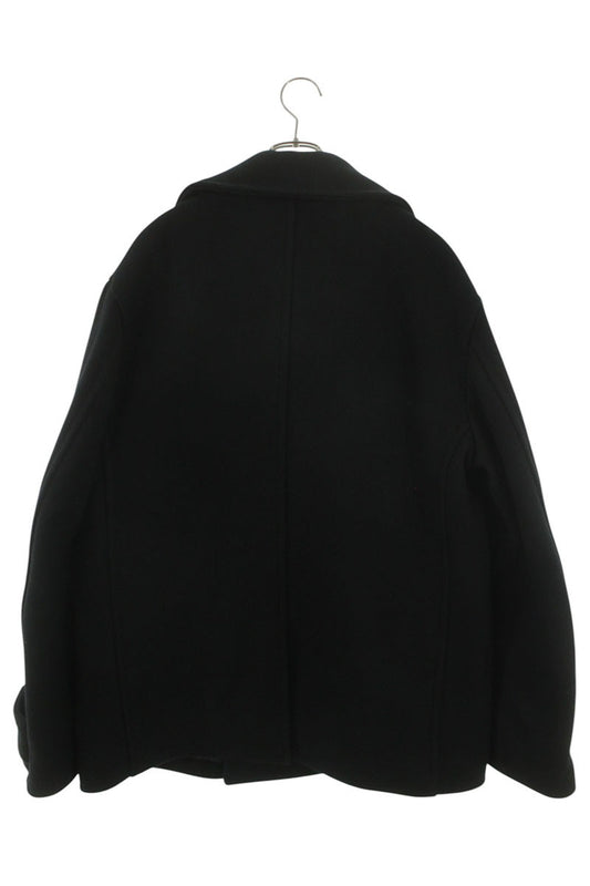 SEQUEL 25AW Logo Print Wool P-Coat Black Size L