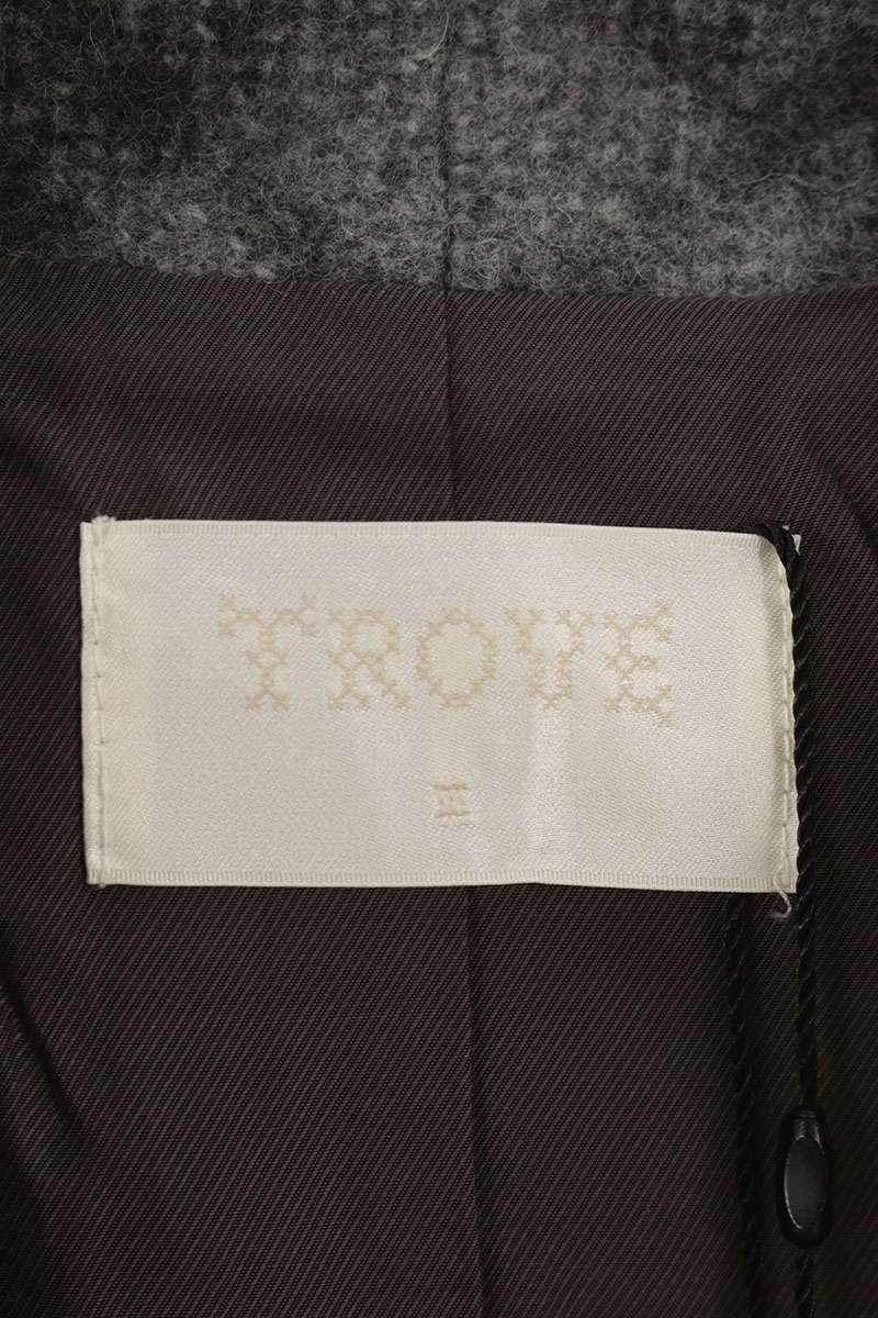 TROVE Wool Wrap Coat Gray Size L