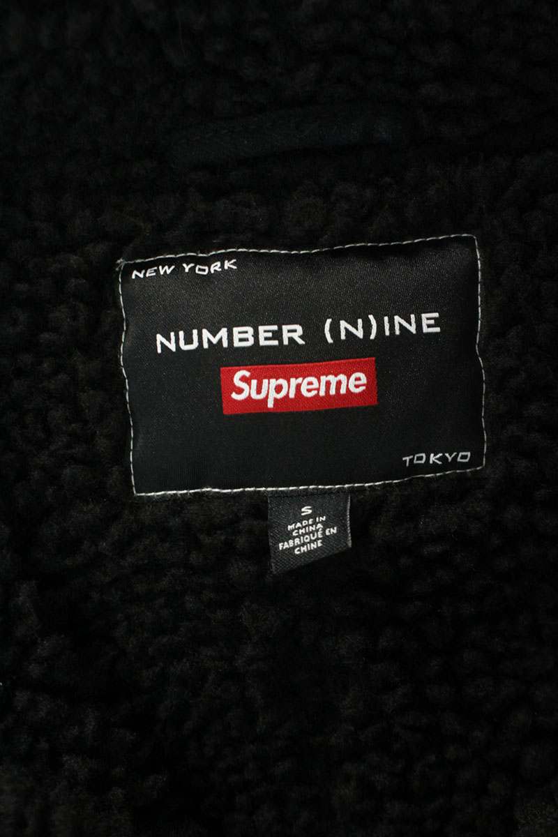 SUPREME 25AW Faux Shearling Hooded Coat Black Size S