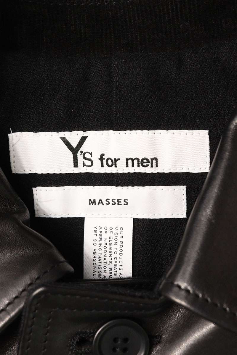 Ysformen 25AW Black Horse Leather Car Coat Size L
