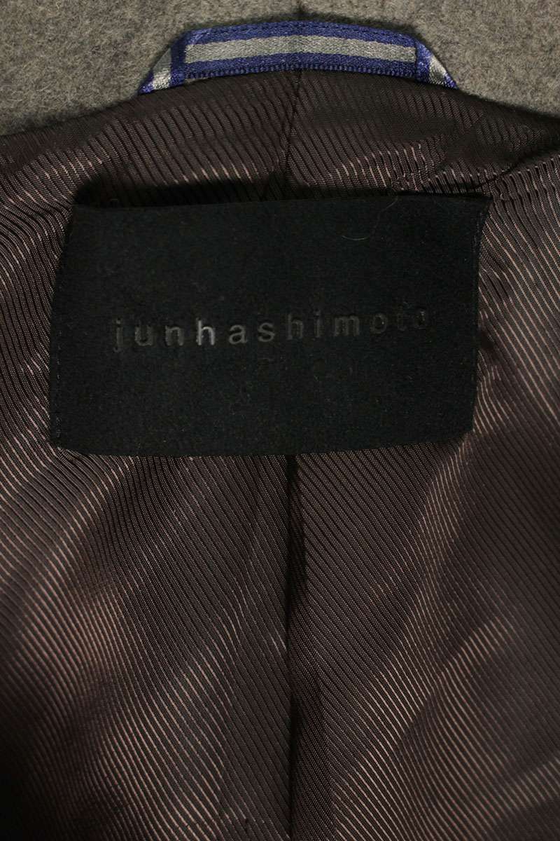 junhashimoto 20AW Gray Cashmere Melton Wrap Coat Size XL