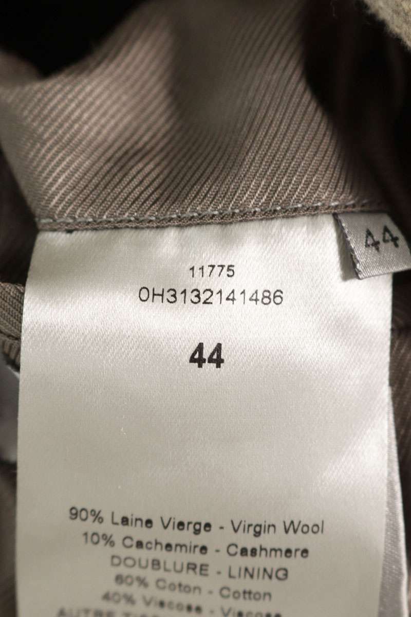 Dior HOMME Wool Cashmere Wrap Coat Gray Size S