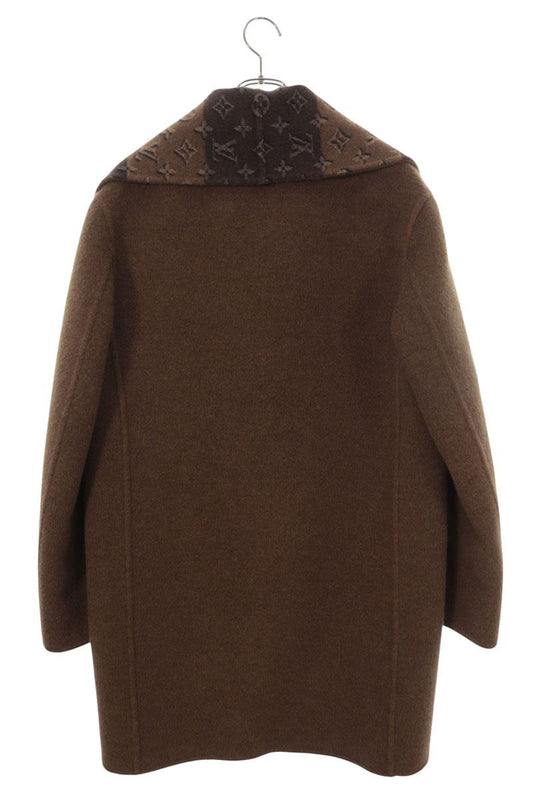 LOUISVUITTON 26SS Brown Double Face Cashmere Coat Size 46