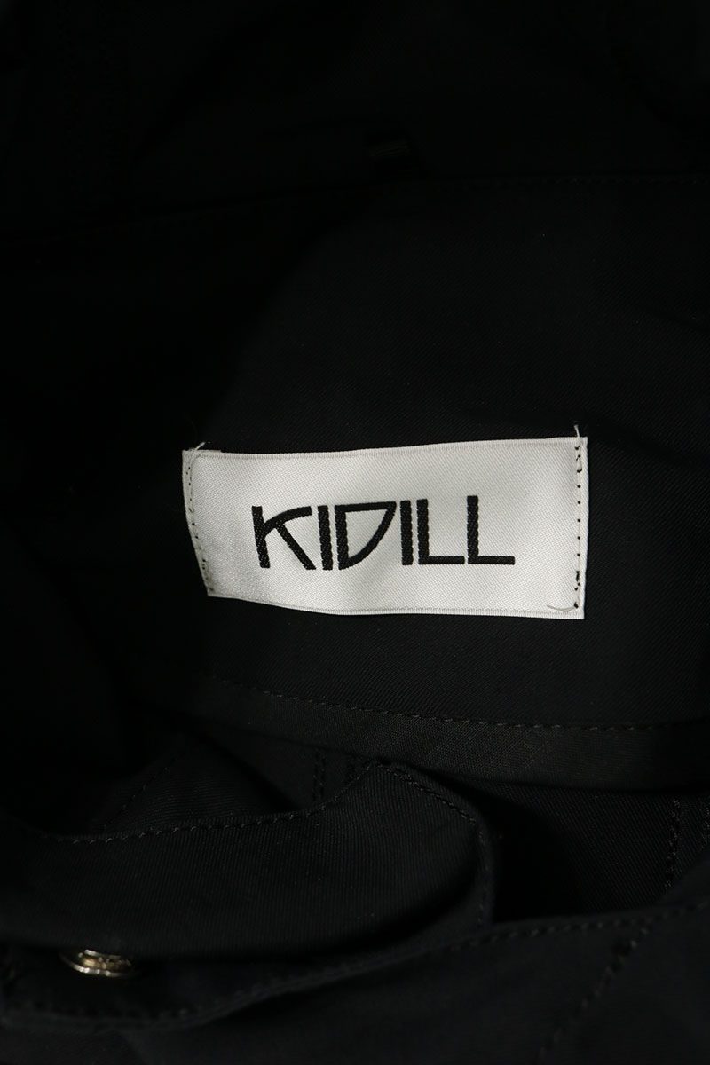 KIDILL Smile Print Modified Padded Mods Coat Black Size FREE