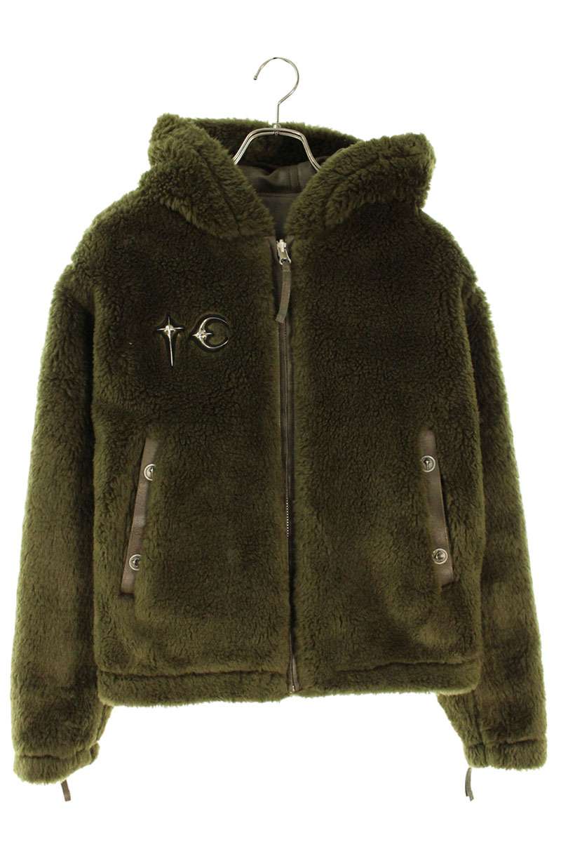 THUG CLUB TC Reversible Shearling Jacket Khaki Size S