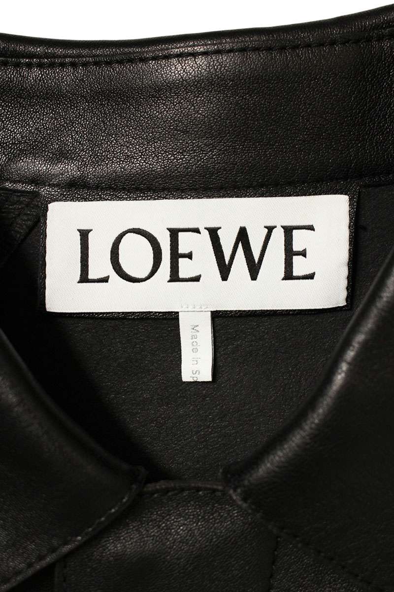 LOEWE Cowhide Puzzle Over Leather Jacket Black Size M