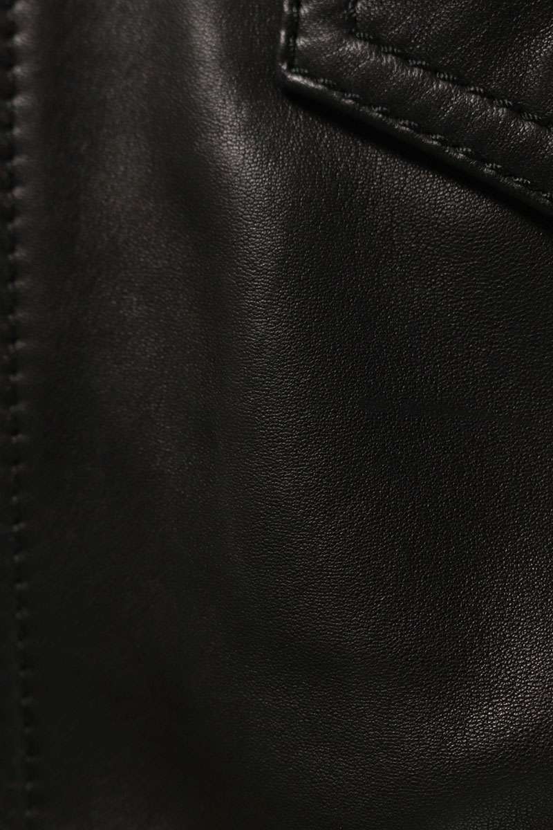 LOEWE Black Lambskin Double Riders Leather Jacket Size S