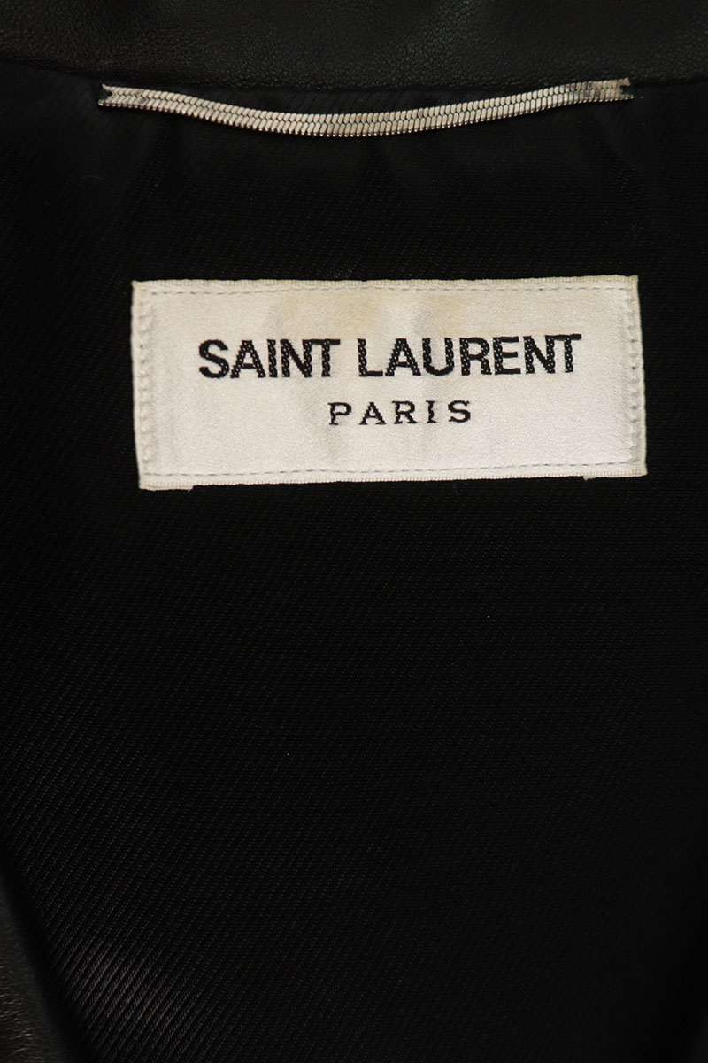 SAINT LAURENT PARIS L01 Classic Moto Jacket Black Size 44