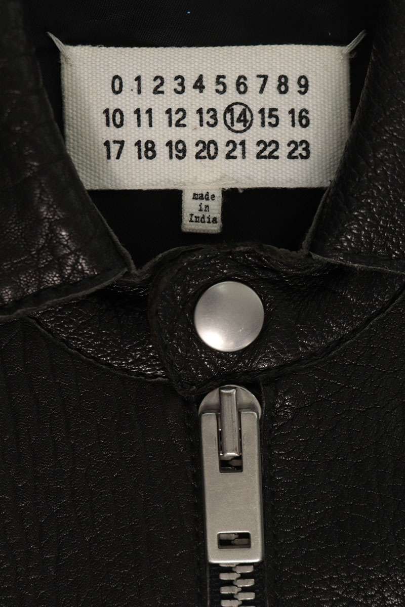 Maison Margiela 17AW Zip Up Lamb Jacket Black Size 48