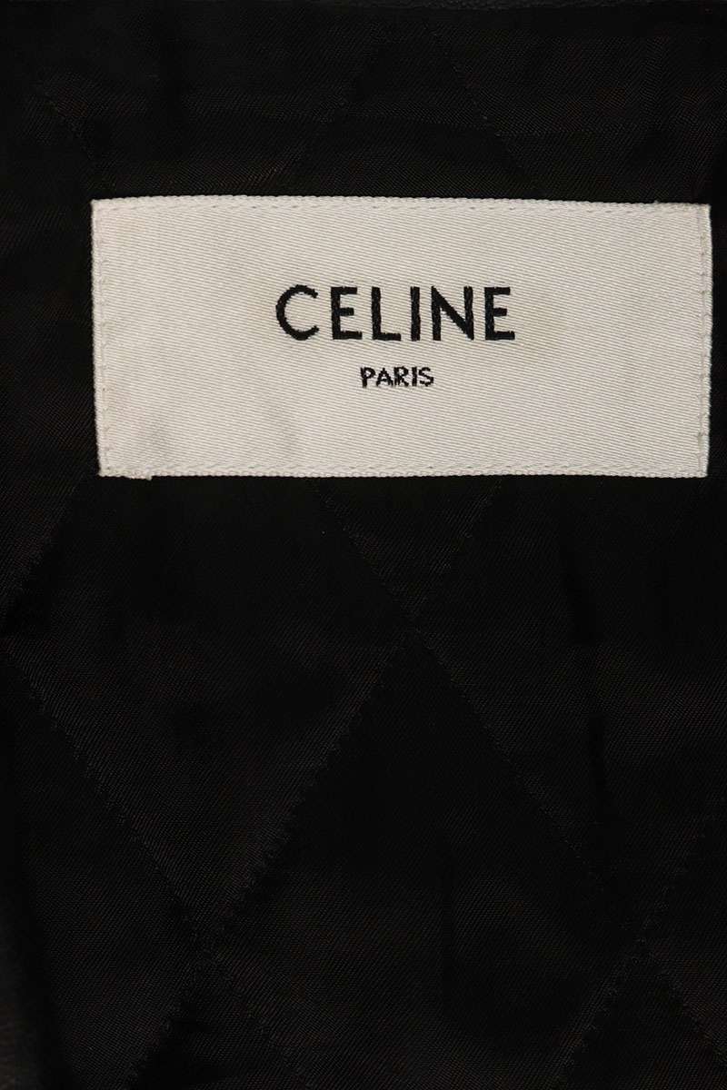 CELINE Classic Biker Double Rider Jacket Black Size 48
