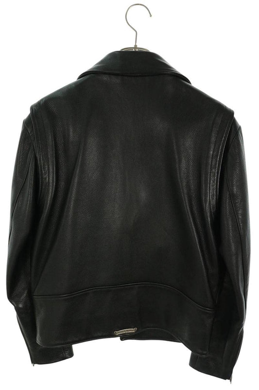 Chrome Hearts Basic Moto Dagger Zip Leather Jacket Size S