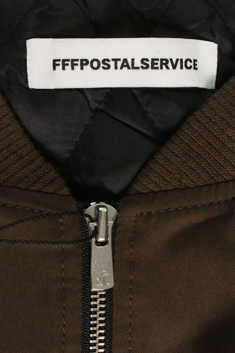 FFF POSTAL SERVICE Team MA-1 Bomber Jacket Brown Size M