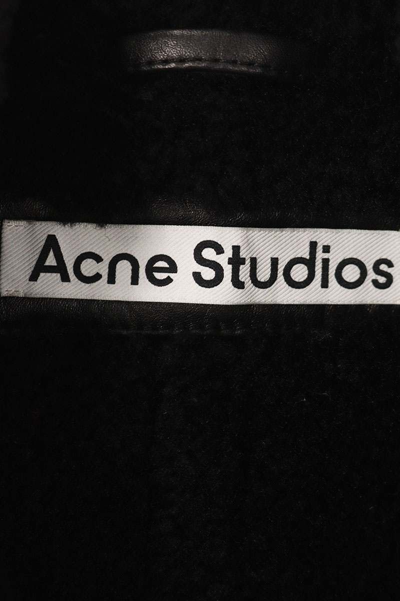 ACNE STUDIOS Shearling Leather Blouson Black Size S