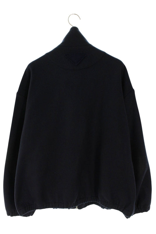 PRADA Wool Cashmere Jacket Blouson Dark Navy Size XL