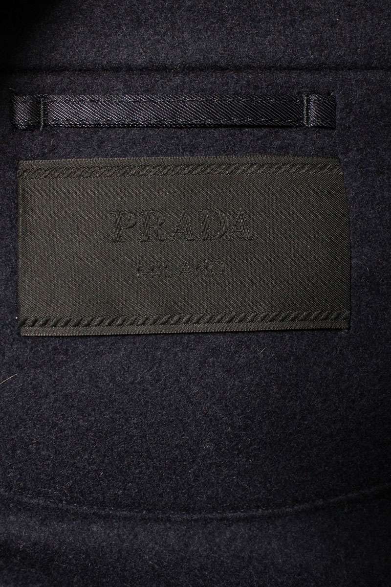PRADA Wool Cashmere Jacket Blouson Dark Navy Size XL