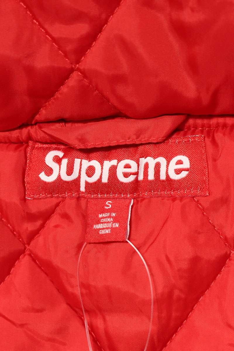 Supreme 25SS Bandana Jacquard Denim Hooded Work Jacket Blouson Red Size S