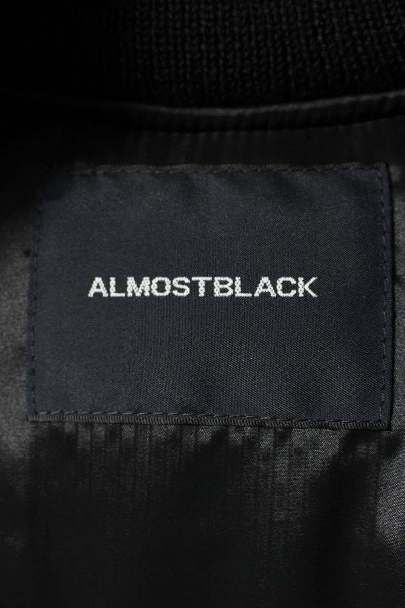 ALMOSTBLACK 25AW Embroidered Silk Blend Bomber Black Size M