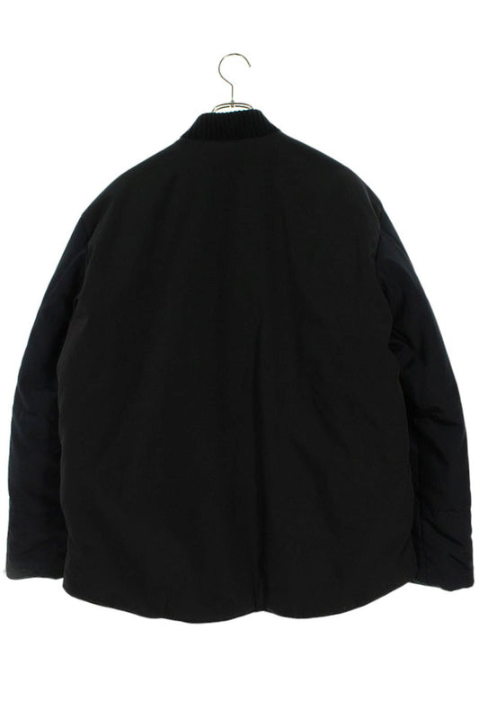 HERMES Padded Nylon Blend Blouson Navy/Brown Size M